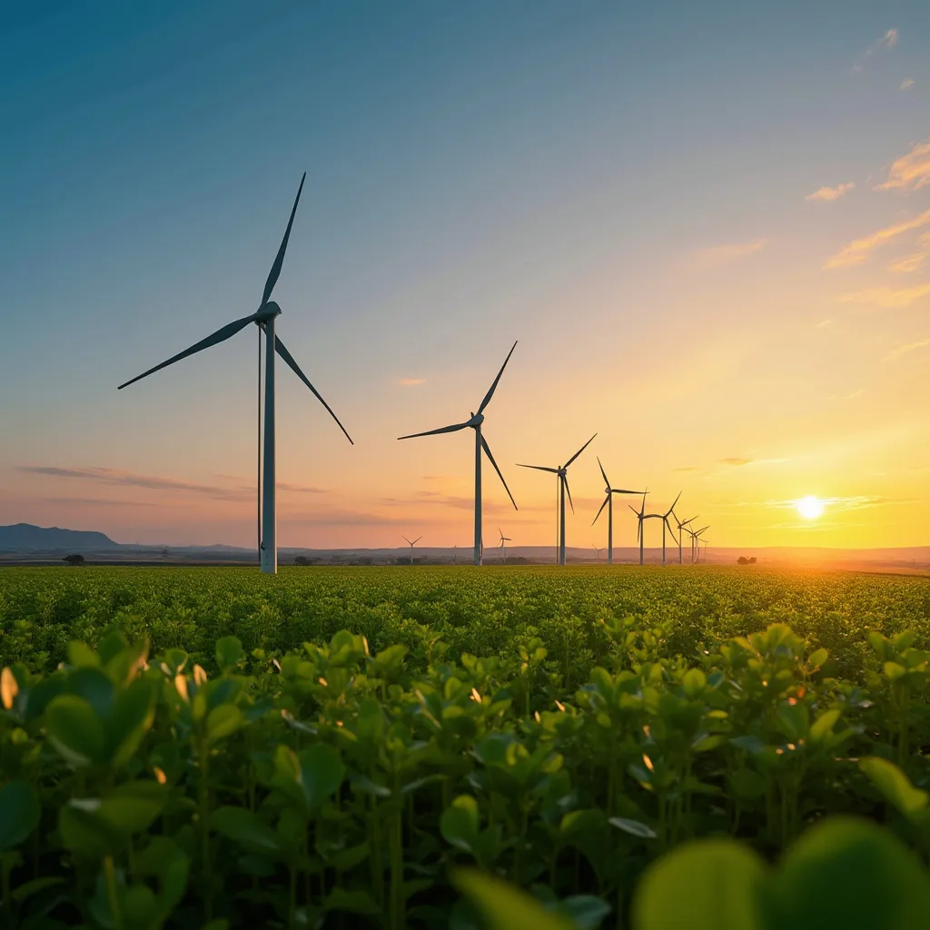 Parque de energia eólica no Nordeste do Brasil