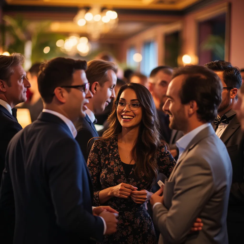 Comunidade de investidores em evento de networking